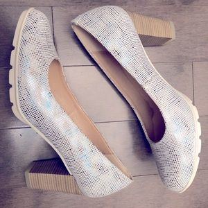 Dorking platform heel leather shoes size 37